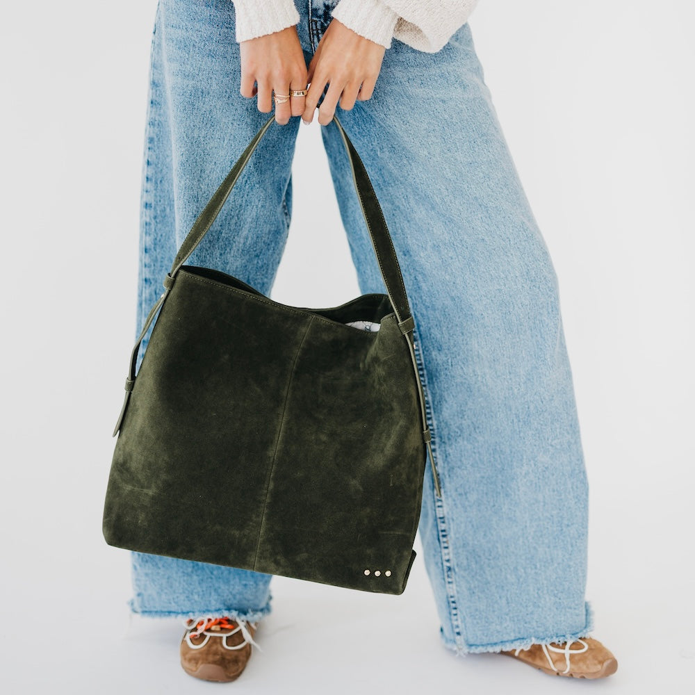 Evie Suede Hobo Shoulder Bag-Shoulder Bag-Dear Me Southern Boutique, located in DeRidder, Louisiana