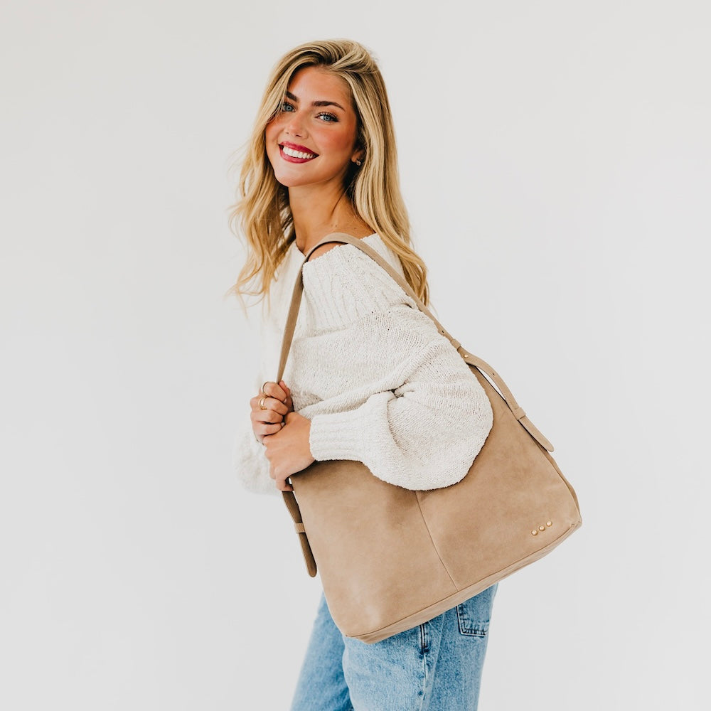 Evie Suede Hobo Shoulder Bag-Shoulder Bag-Dear Me Southern Boutique, located in DeRidder, Louisiana