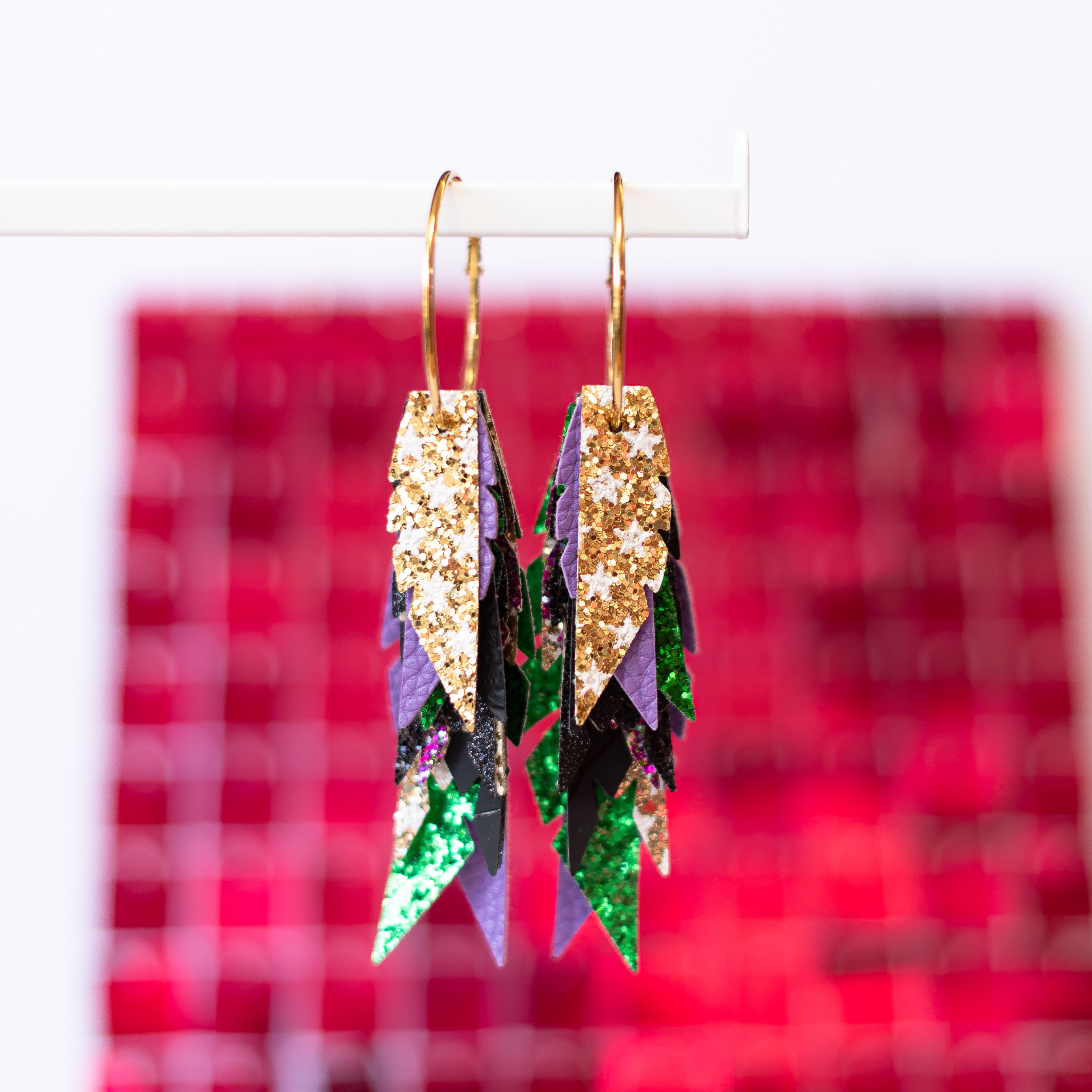 Fabulous Feather Dangles-Earrings-Dear Me Southern Boutique, located in DeRidder, Louisiana