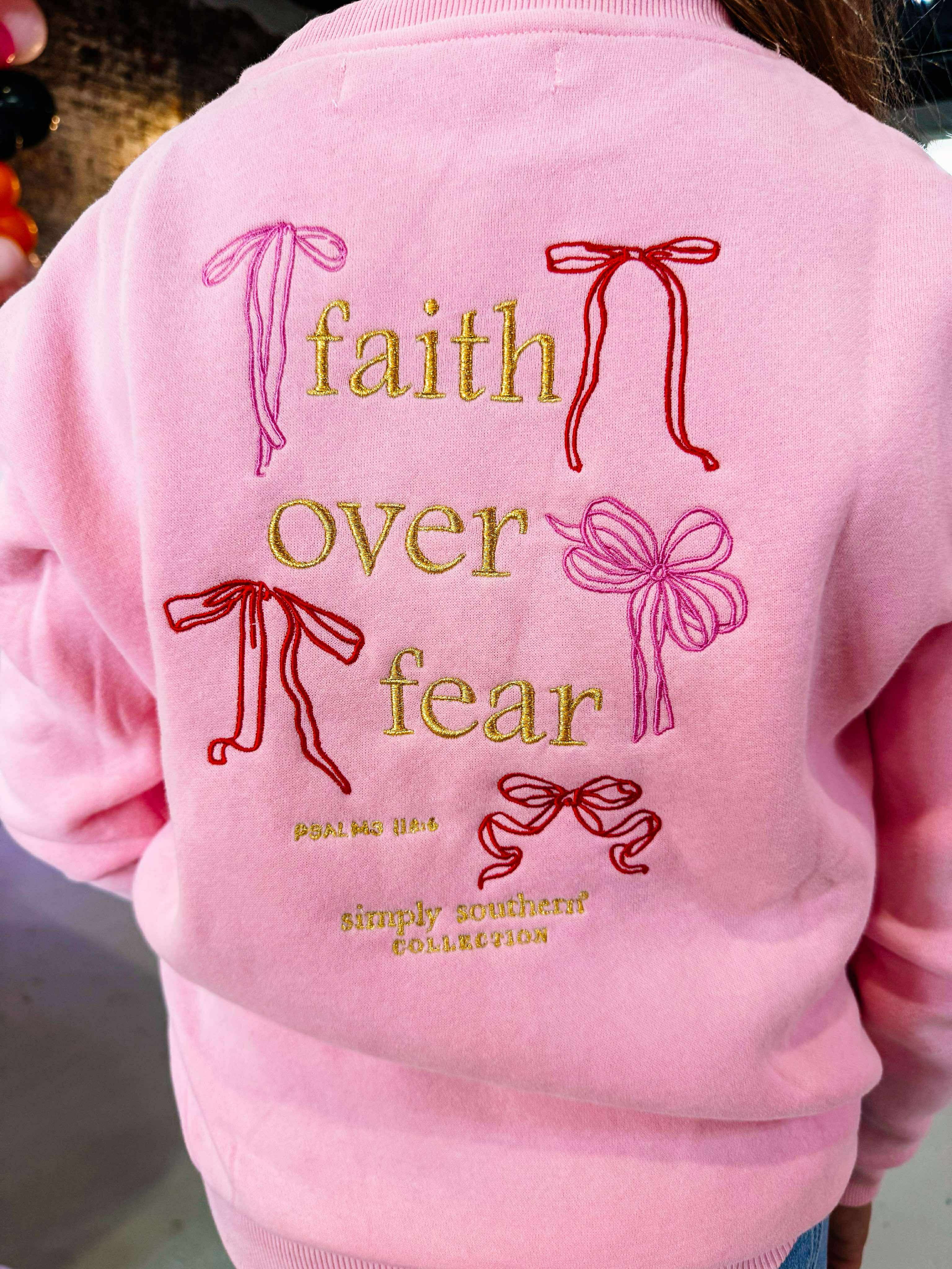 Faith Over Fear Womens Sweatshirt-Pullover-Dear Me Southern Boutique, located in DeRidder, Louisiana