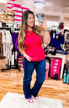 Fall Breeze Tummy Control Straight Jeans-Jeans-Dear Me Southern Boutique, located in DeRidder, Louisiana