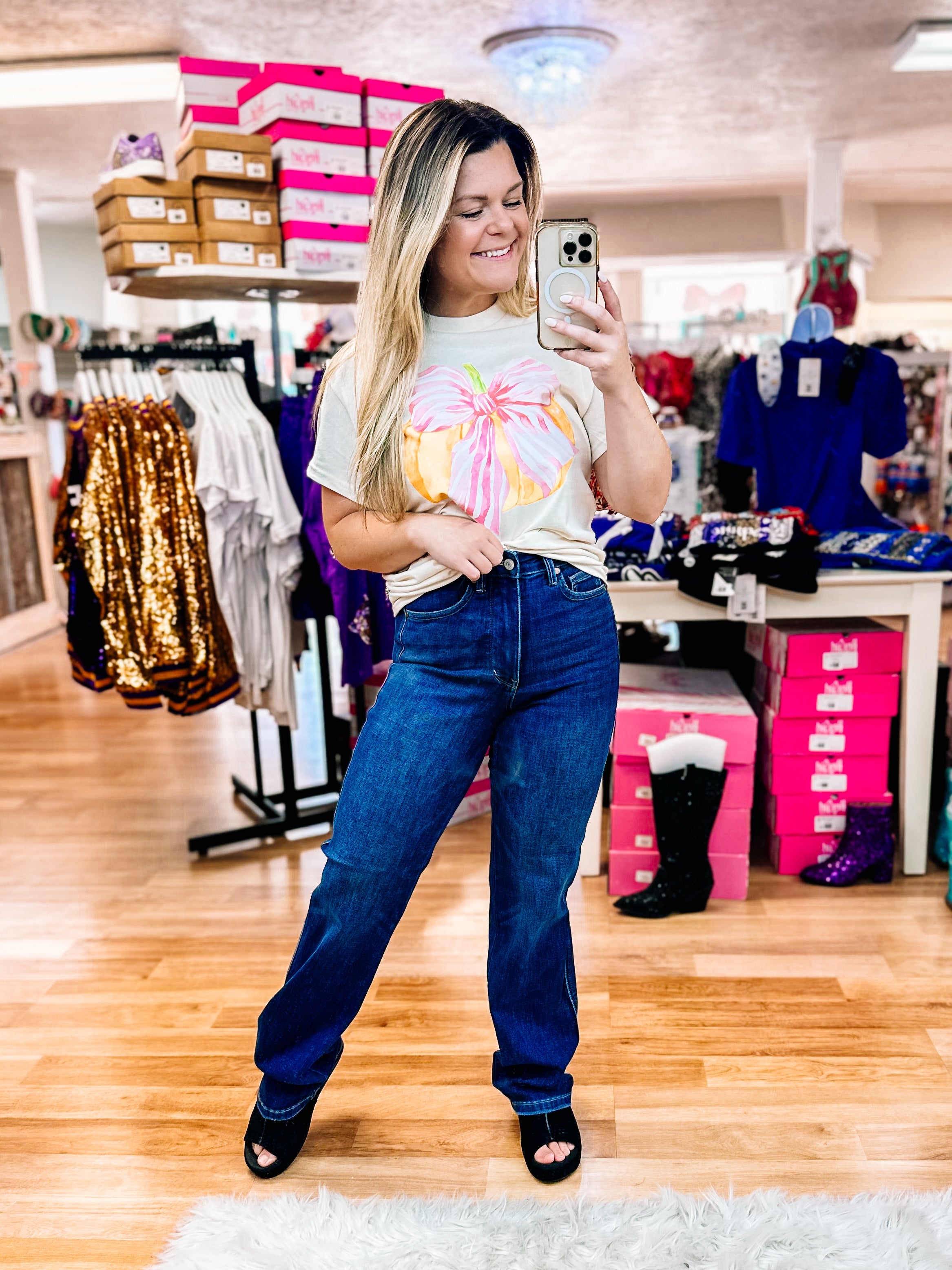 Fall Breeze Tummy Control Straight Jeans-Jeans-Dear Me Southern Boutique, located in DeRidder, Louisiana