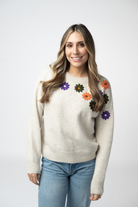 Fall Floral Sweater - Beige-sweater-Dear Me Southern Boutique, located in DeRidder, Louisiana
