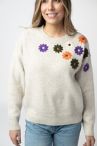 Fall Floral Sweater - Beige-sweater-Dear Me Southern Boutique, located in DeRidder, Louisiana