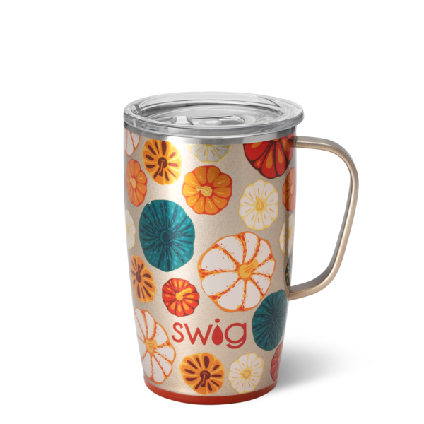 Fall Harvest Swig Travel Mug 18oz-Travel Mugs-Dear Me Southern Boutique, located in DeRidder, Louisiana