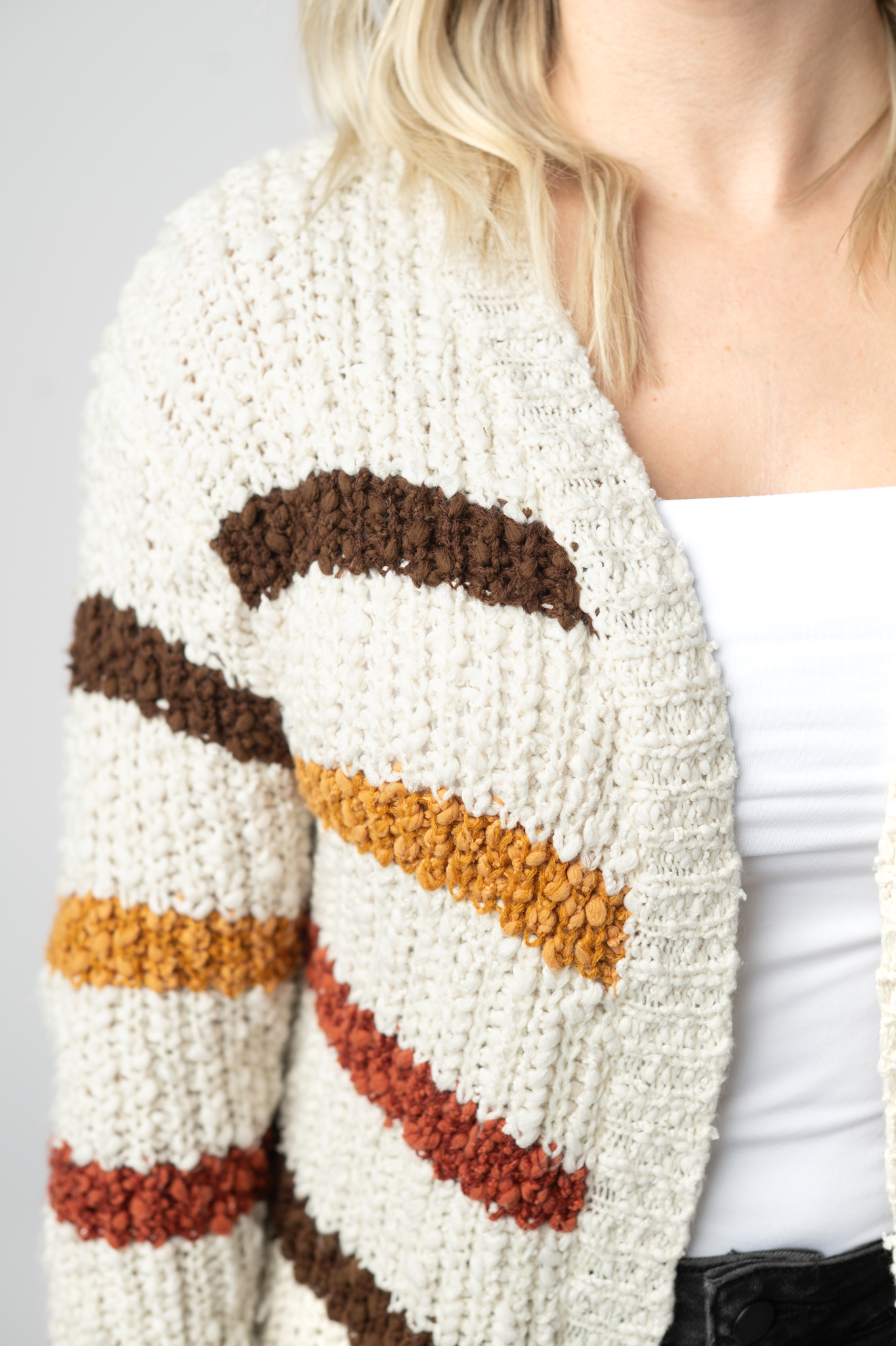 Fall Striped Cardigan-Cardigan-Dear Me Southern Boutique, located in DeRidder, Louisiana