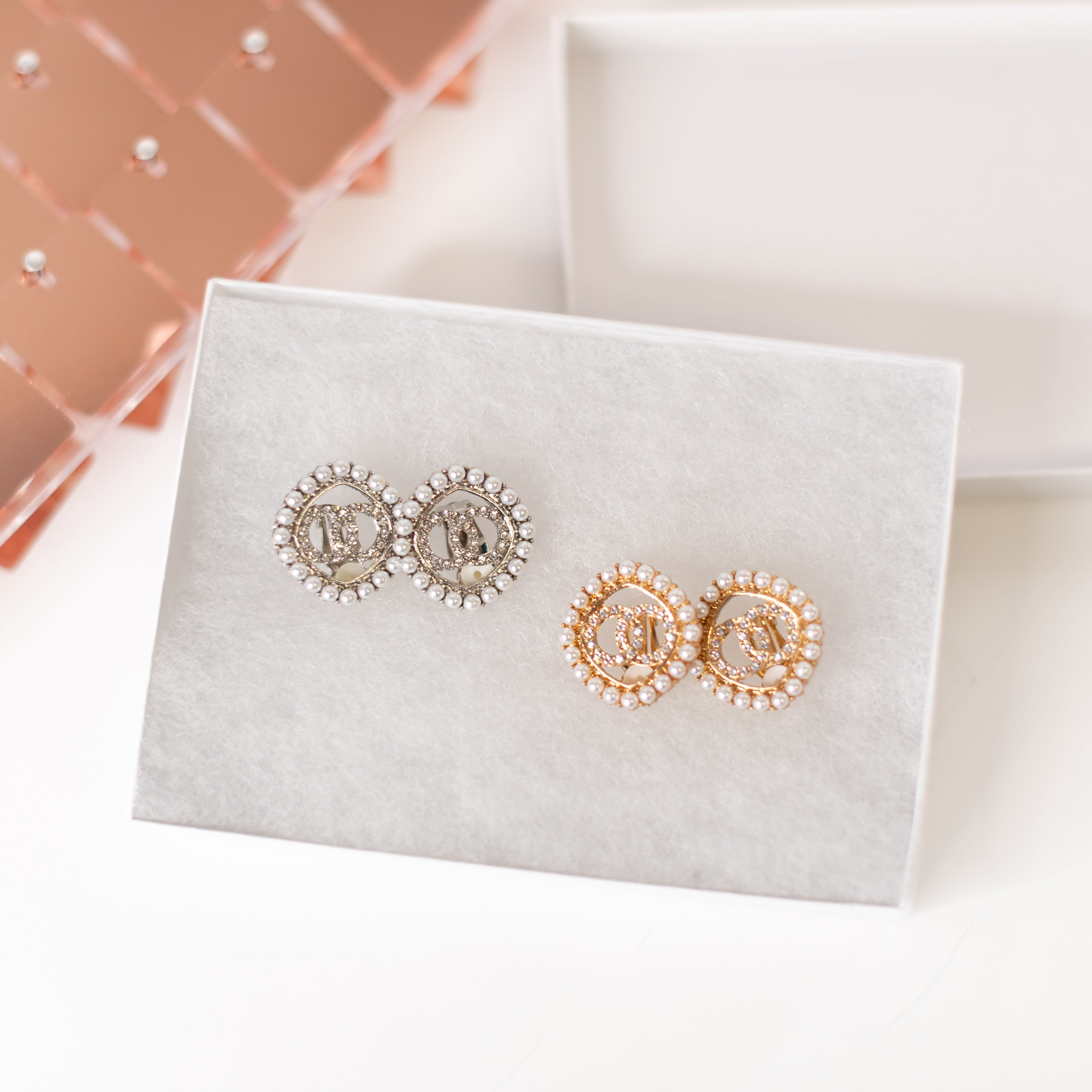 Fancy Girl Clip On Studs-Earrings-Dear Me Southern Boutique, located in DeRidder, Louisiana