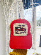 Farm Fresh Christmas Hat-Trucker Hats-Dear Me Southern Boutique, located in DeRidder, Louisiana