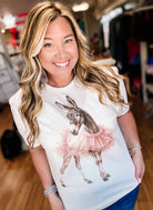 Farmyard Fancy Bougie Rhinestone Tee-Tees-Dear Me Southern Boutique, located in DeRidder, Louisiana