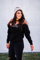 Feelin Witchy Bleached Sweatshirt-Dear Me Southern Boutique, located in DeRidder, Louisiana