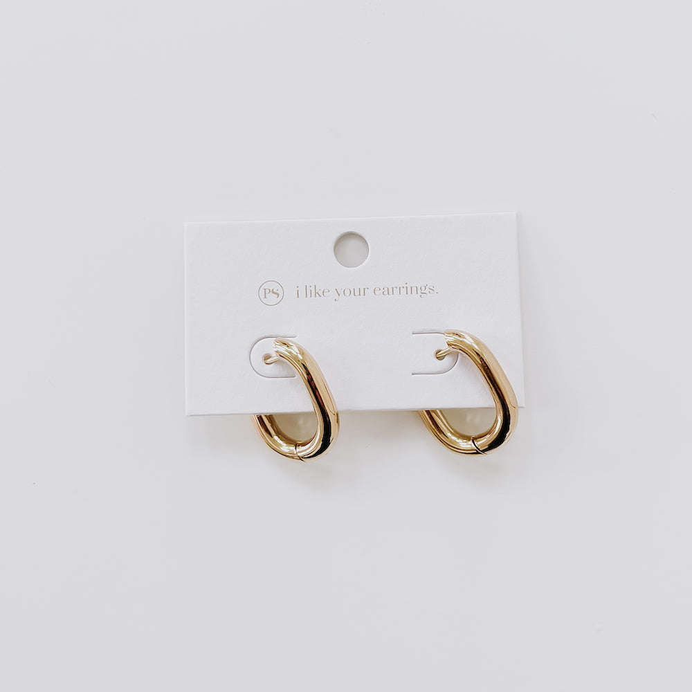 Flirty Fantasy Oval Hoop Earrings - WATERPROOF-Presales-Dear Me Southern Boutique, located in DeRidder, Louisiana
