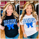 Floral Bow Dragon Tee-Tees-Dear Me Southern Boutique, located in DeRidder, Louisiana