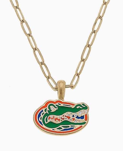 Florida Enamel Pendant Necklace-Game Day-Dear Me Southern Boutique, located in DeRidder, Louisiana