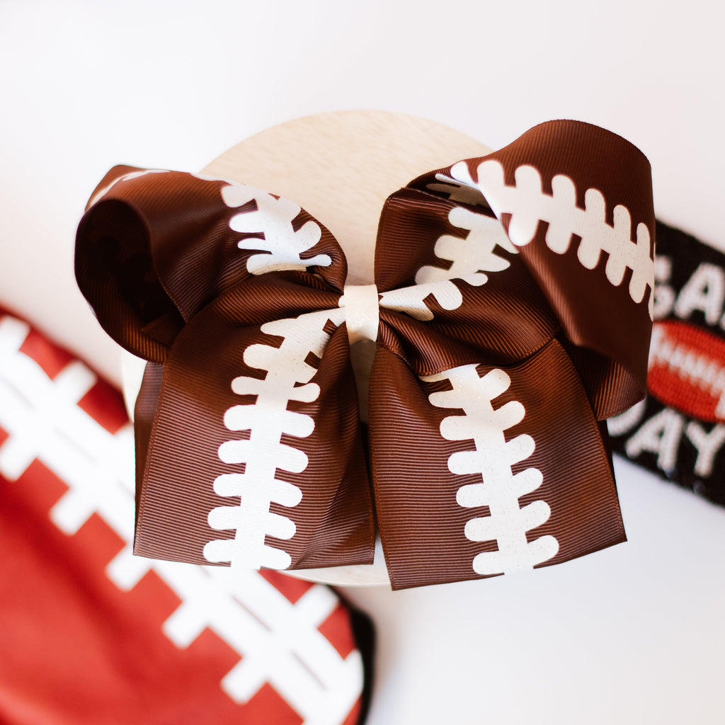 Football Ribbon Bow-Kids-Dear Me Southern Boutique, located in DeRidder, Louisiana