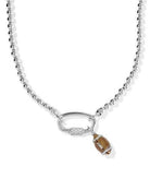 Football Strand Necklace Silver-Jewelry-Dear Me Southern Boutique, located in DeRidder, Louisiana