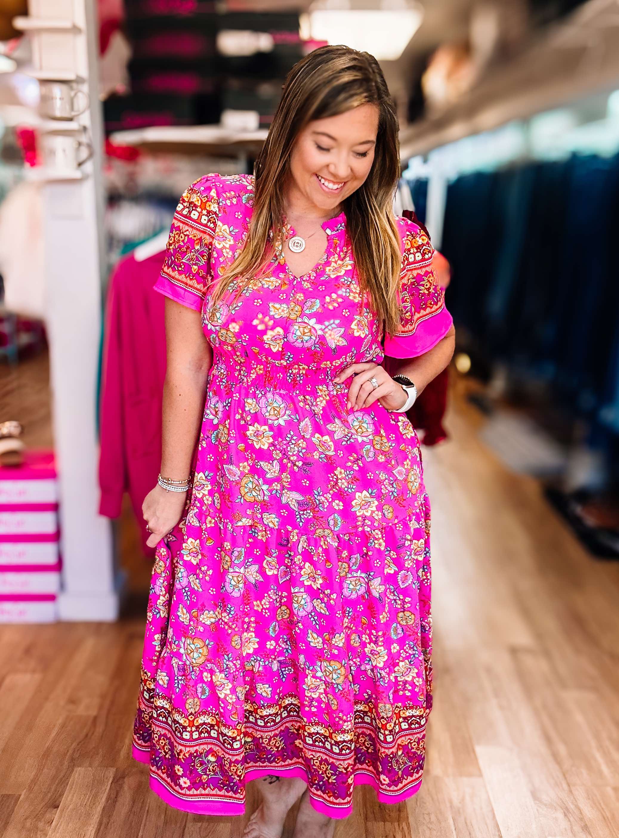 Front Porch Flirt Boho Maxi Dress-Maxi Dresses-Dear Me Southern Boutique, located in DeRidder, Louisiana