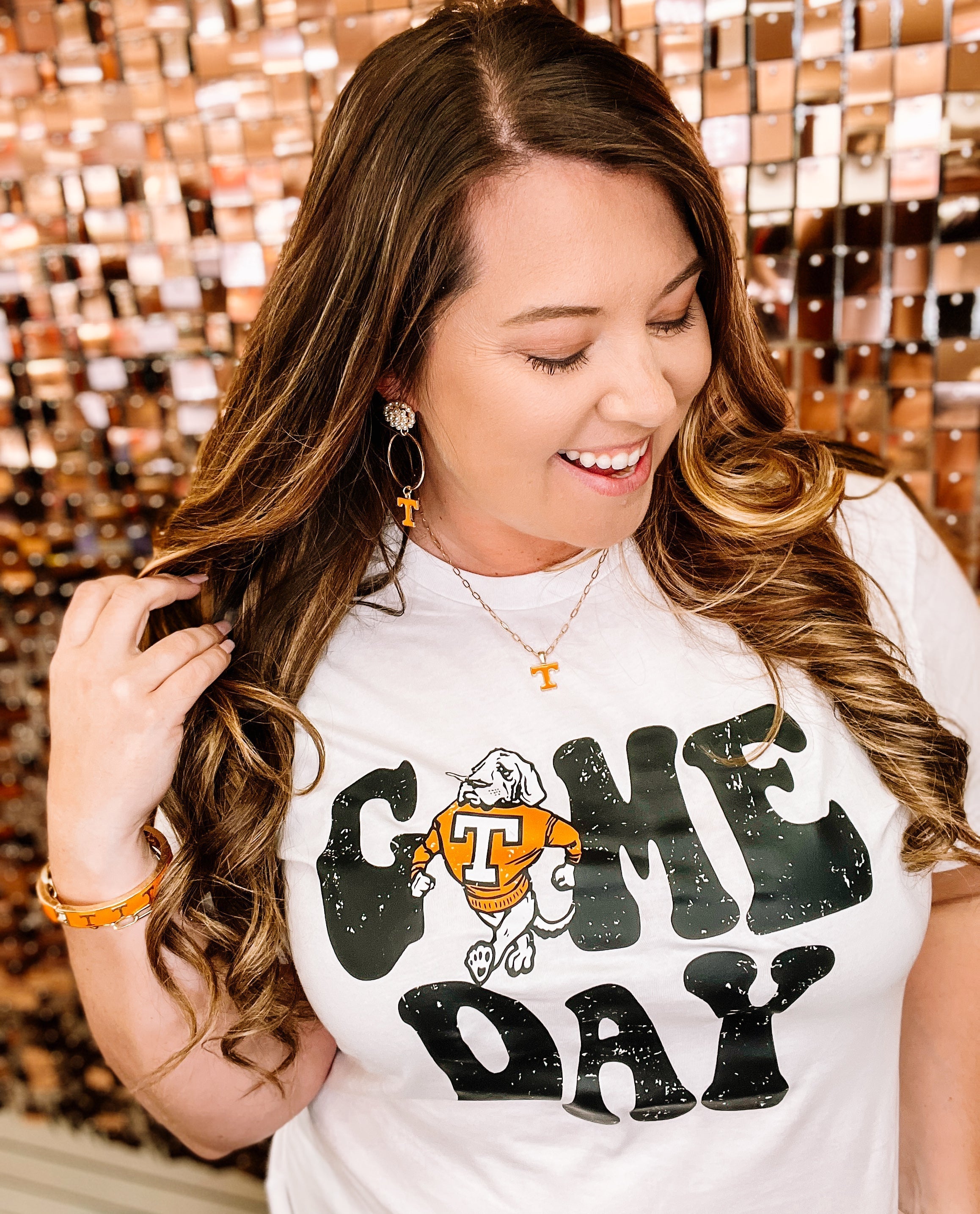 GAME DAY TEE- TN Vols-Graphic Tops-Dear Me Southern Boutique, located in DeRidder, Louisiana