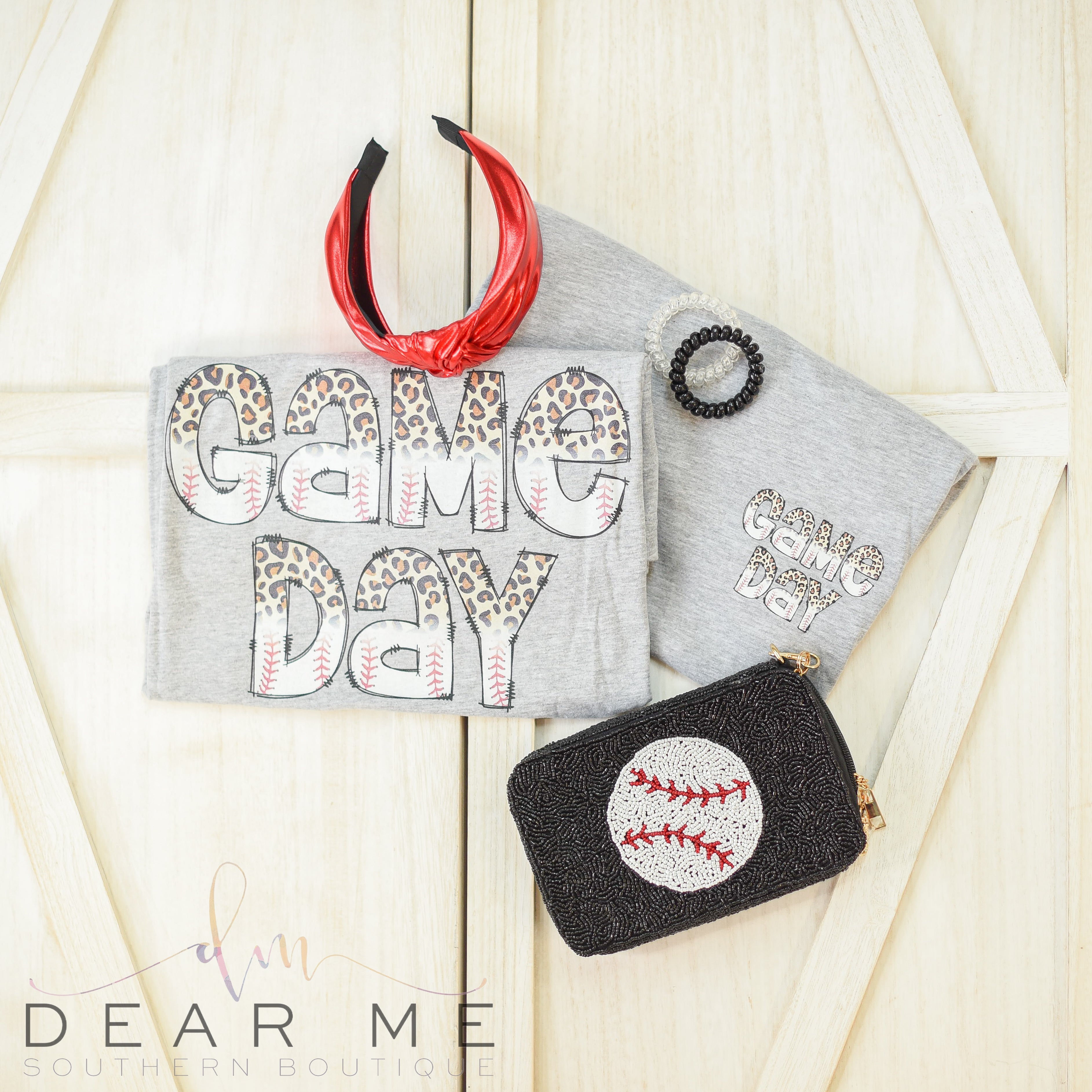 Game Day Baseball Tee-Graphic Tops-Dear Me Southern Boutique, located in DeRidder, Louisiana