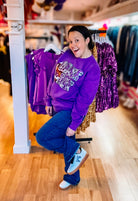 Game Day Ready Purple Pullover-Game Day-Dear Me Southern Boutique, located in DeRidder, Louisiana