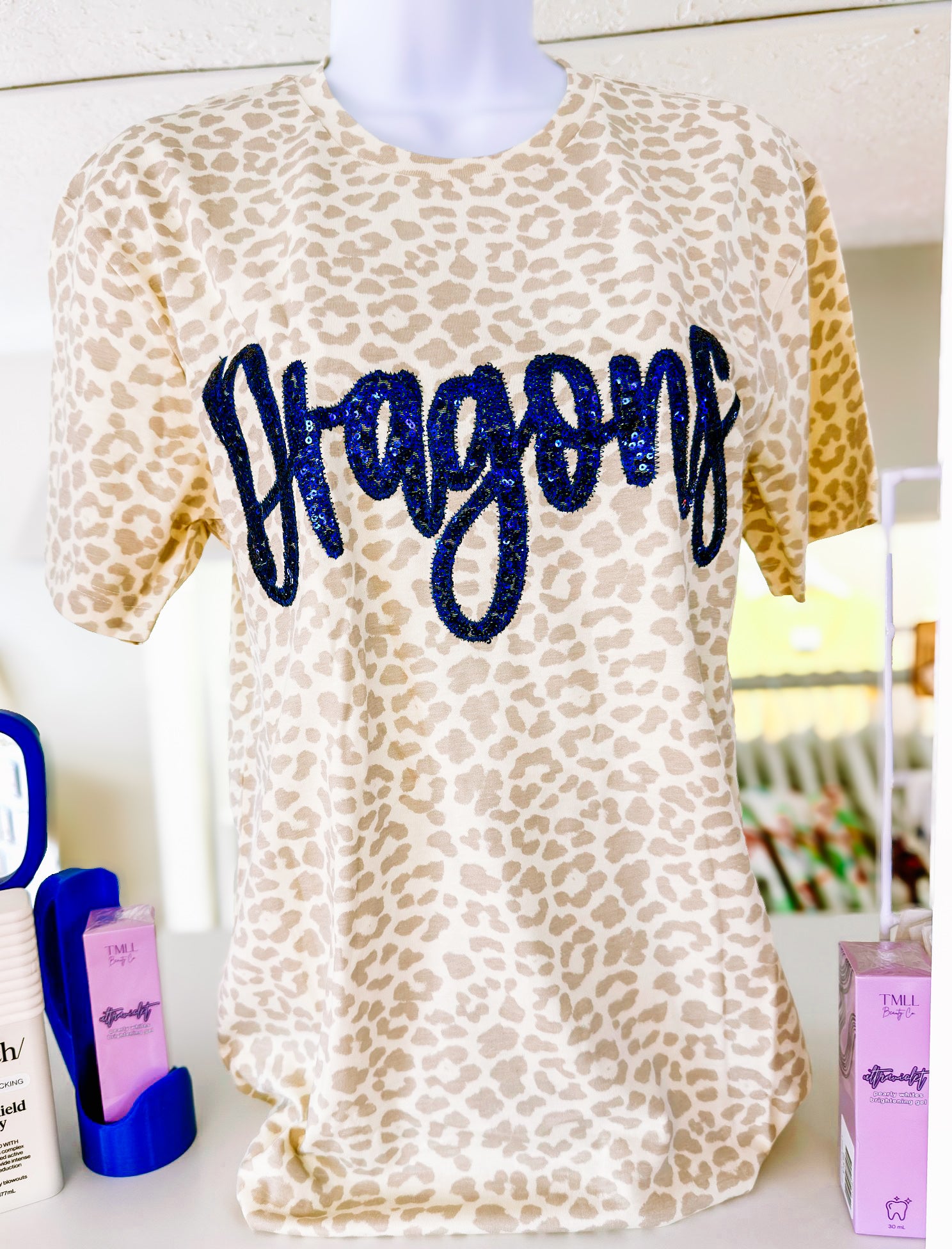 Game On Glam Sequin Tee- Dragons-Tees-Dear Me Southern Boutique, located in DeRidder, Louisiana