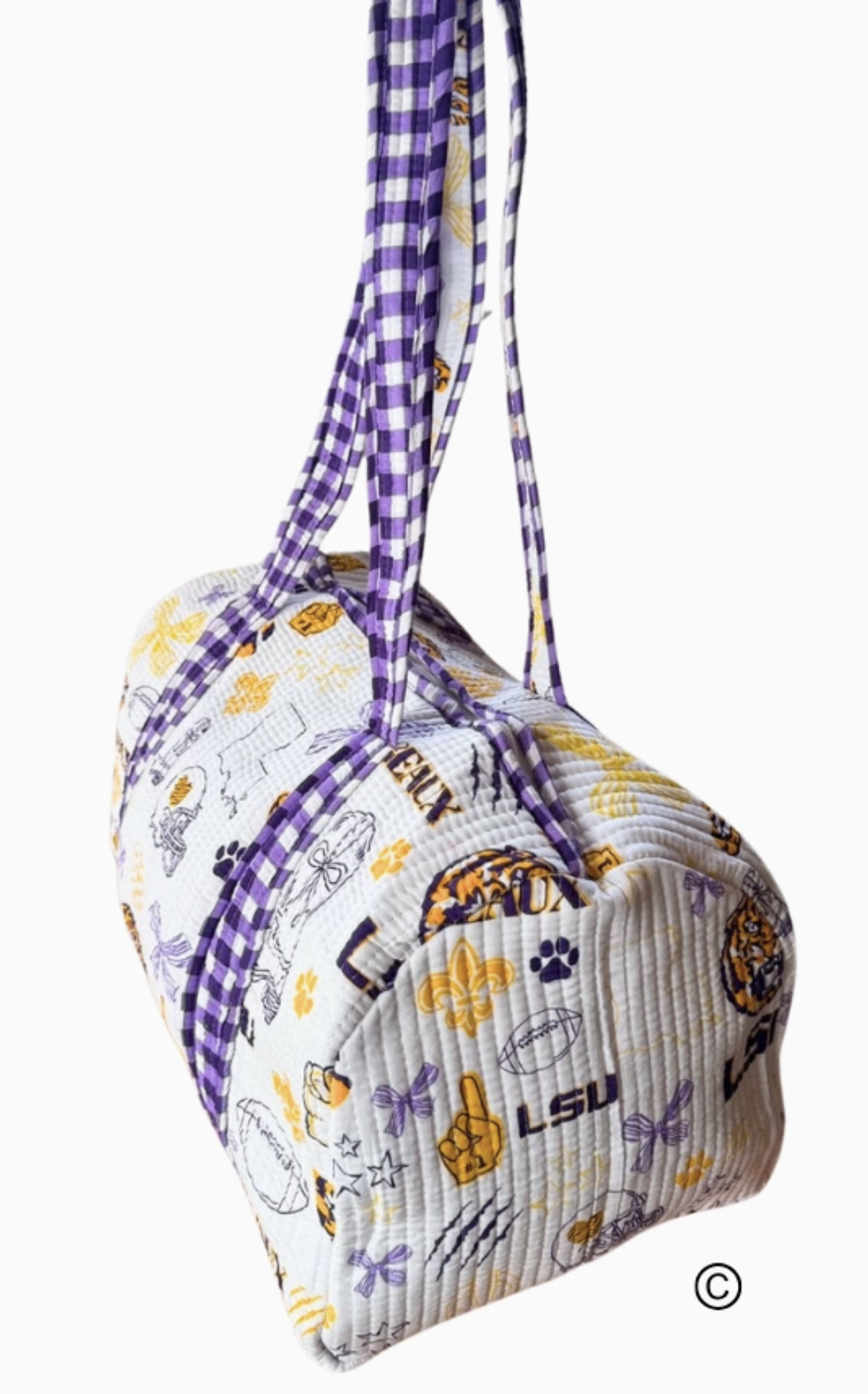 Geaux Everywhere LSU Duffle Bag-Duffle Bags-Dear Me Southern Boutique, located in DeRidder, Louisiana