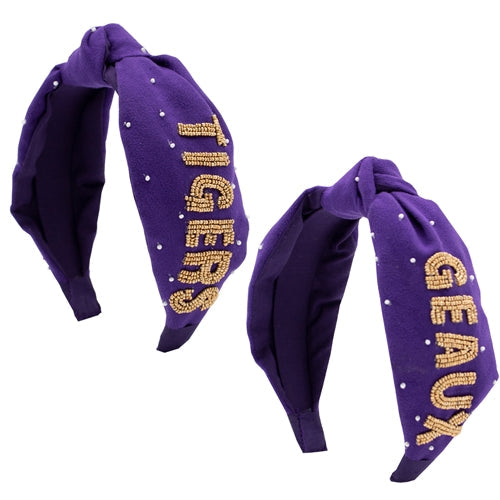 Geaux Tigers Headband-Headband-Dear Me Southern Boutique, located in DeRidder, Louisiana