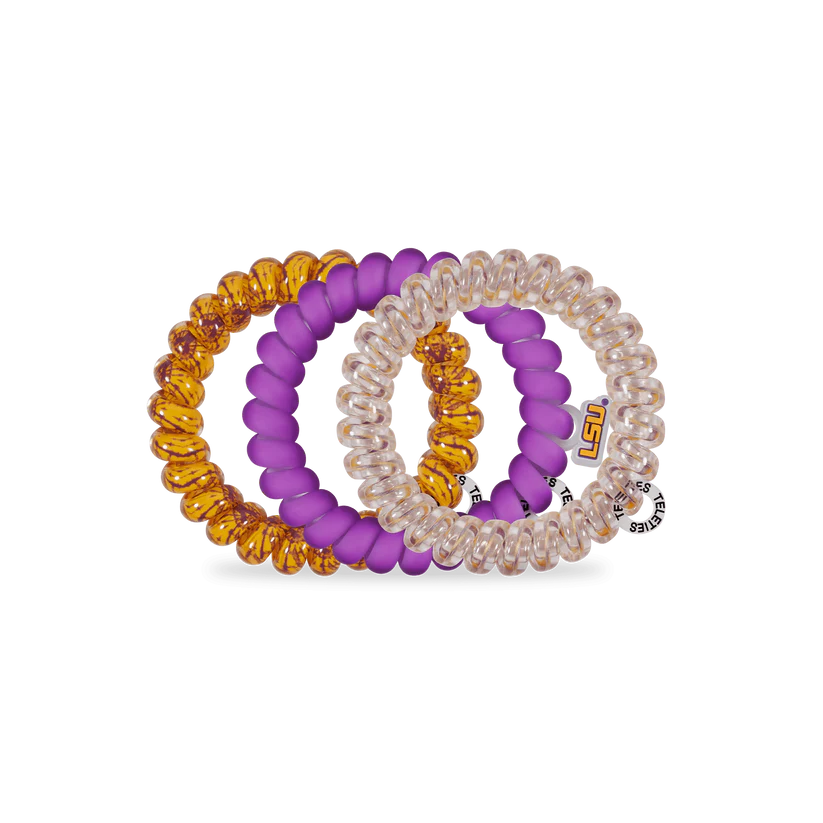 Geaux Tigers Large Teleties-Large Hair Ties-Dear Me Southern Boutique, located in DeRidder, Louisiana