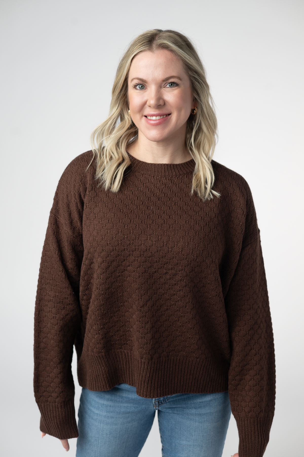 Gianna Pullover Sweater - Brown-sweater-Dear Me Southern Boutique, located in DeRidder, Louisiana