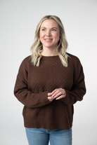 Gianna Pullover Sweater - Brown-sweater-Dear Me Southern Boutique, located in DeRidder, Louisiana