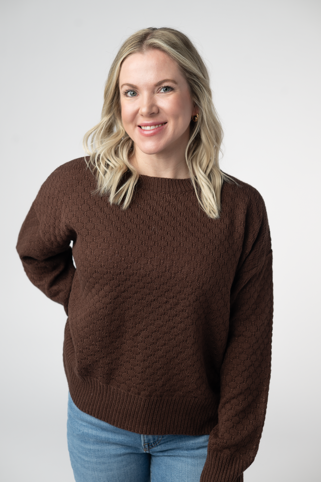 Gianna Pullover Sweater - Brown-sweater-Dear Me Southern Boutique, located in DeRidder, Louisiana