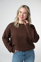Gianna Pullover Sweater - Brown-sweater-Dear Me Southern Boutique, located in DeRidder, Louisiana