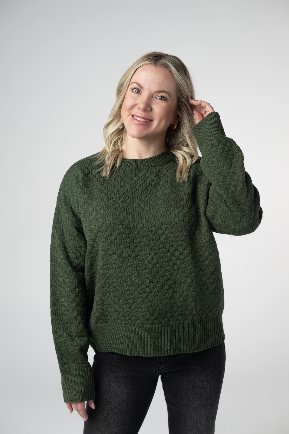 Gianna Pullover Sweater - Olive-sweater-Dear Me Southern Boutique, located in DeRidder, Louisiana