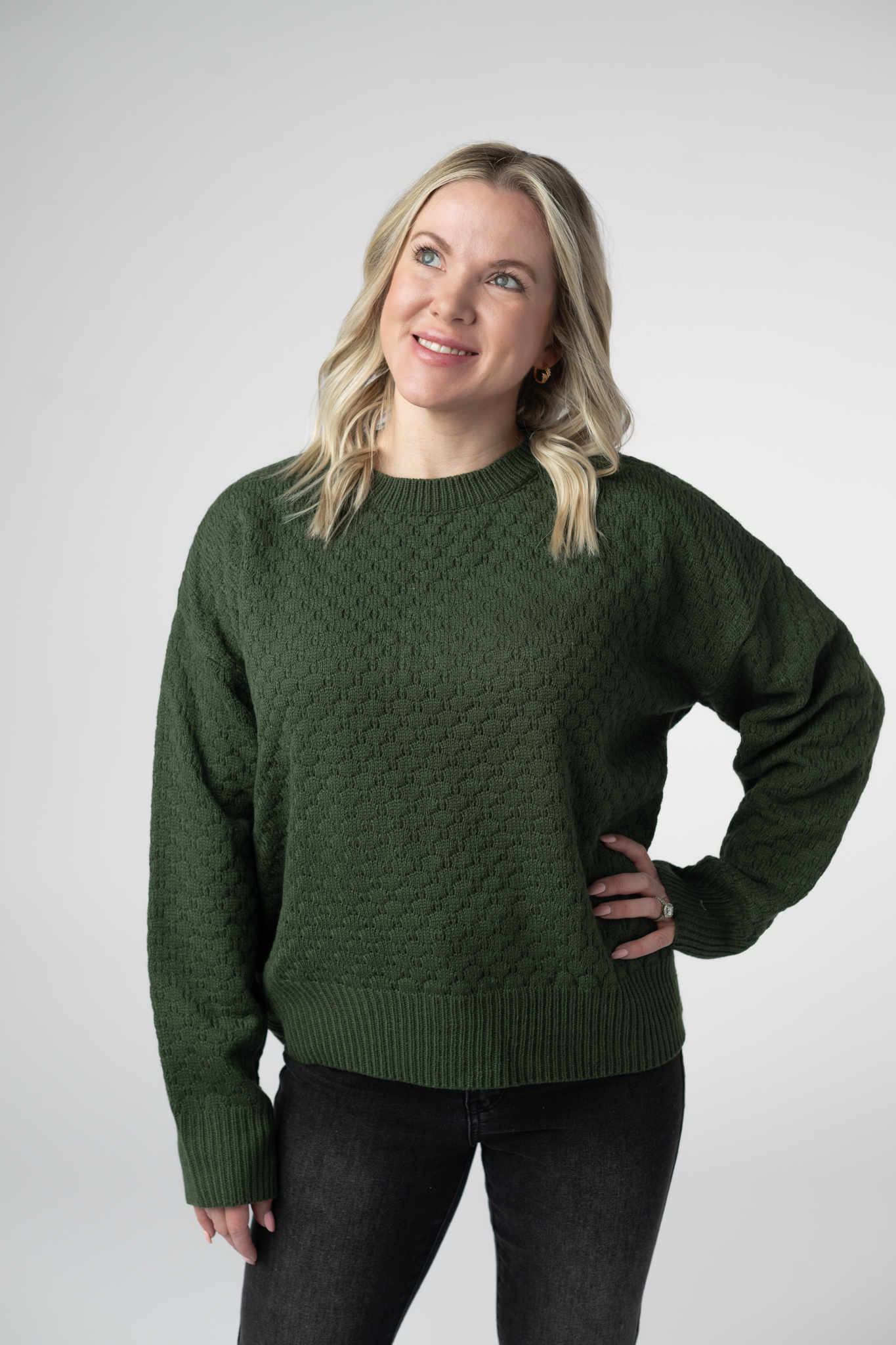 Gianna Pullover Sweater - Olive-sweater-Dear Me Southern Boutique, located in DeRidder, Louisiana