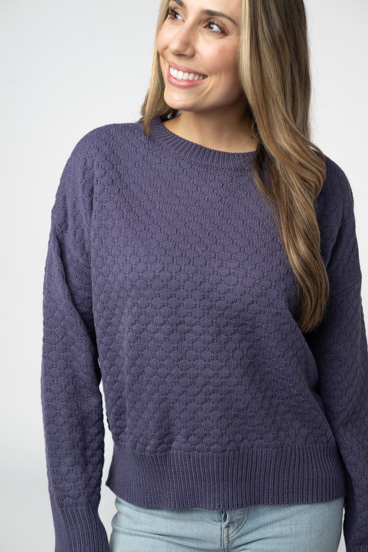 Gianna Pullover Sweater - Slate Blue-Sweaters-Dear Me Southern Boutique, located in DeRidder, Louisiana