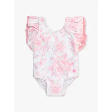 Girls Butterfly Garden 1-Piece Swim Suit-Swimsuits-Dear Me Southern Boutique, located in DeRidder, Louisiana