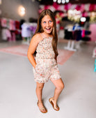 Girls Floral Fancy Smocked Romper-JAG Rompers-Dear Me Southern Boutique, located in DeRidder, Louisiana