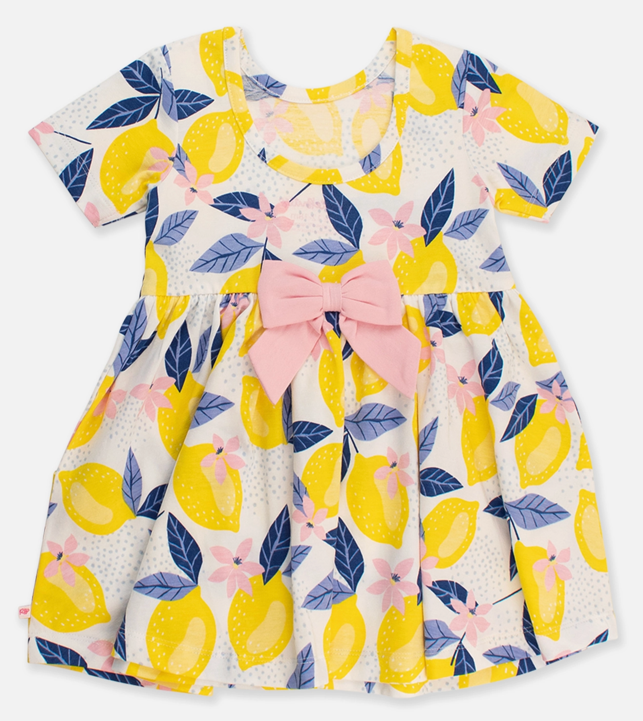 Girls Lemon Capri Knit Twirl Dress-JAG Dresses-Dear Me Southern Boutique, located in DeRidder, Louisiana