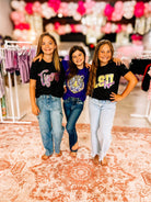 Girls Louisiana Tigers Sequin Tee-Kids Clothing-Dear Me Southern Boutique, located in DeRidder, Louisiana