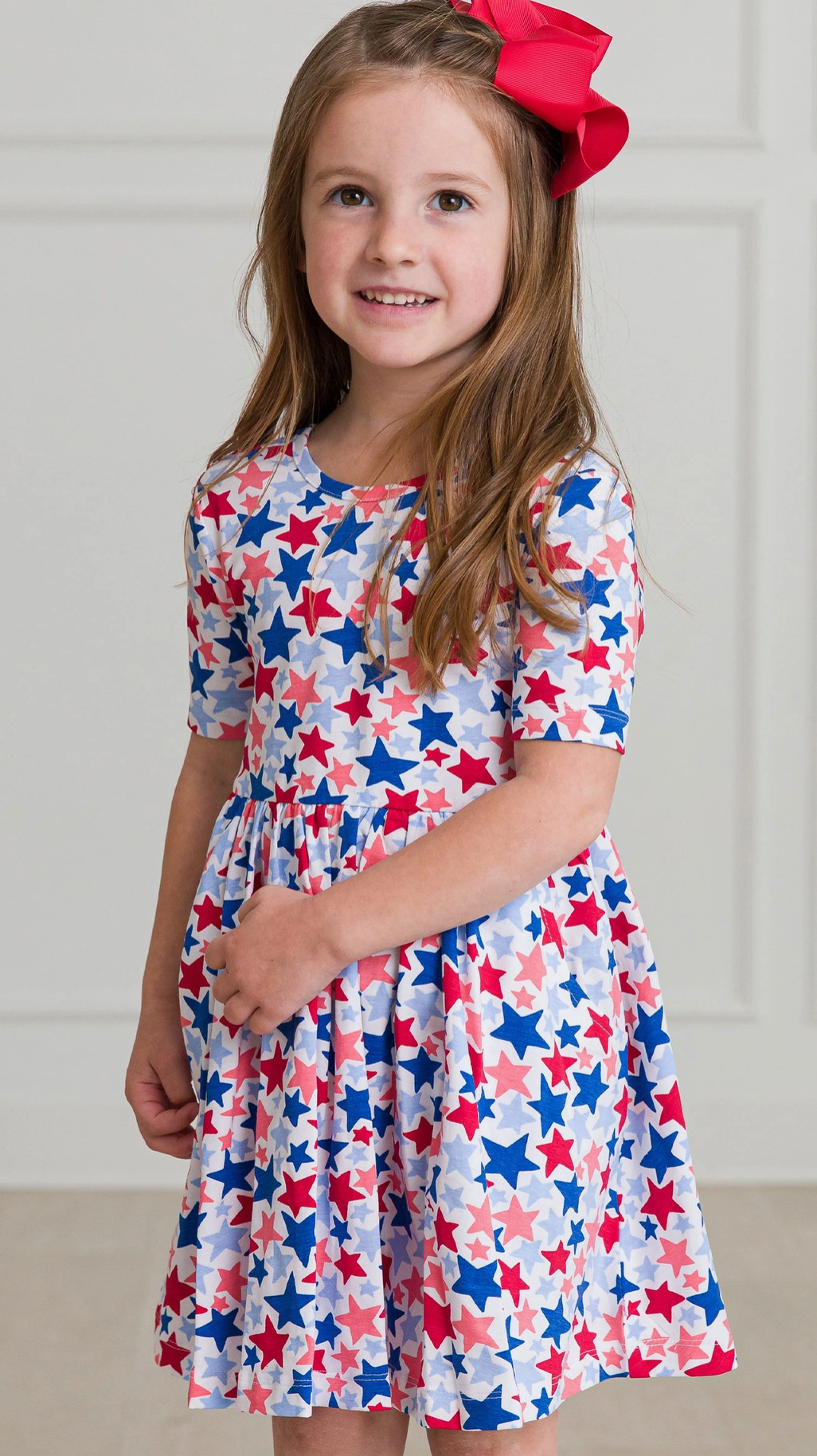 Girls Star Spangled Twirl Dress-JAG Dresses-Dear Me Southern Boutique, located in DeRidder, Louisiana