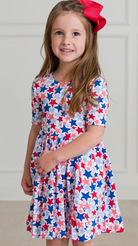 Girls Star Spangled Twirl Dress-JAG Dresses-Dear Me Southern Boutique, located in DeRidder, Louisiana