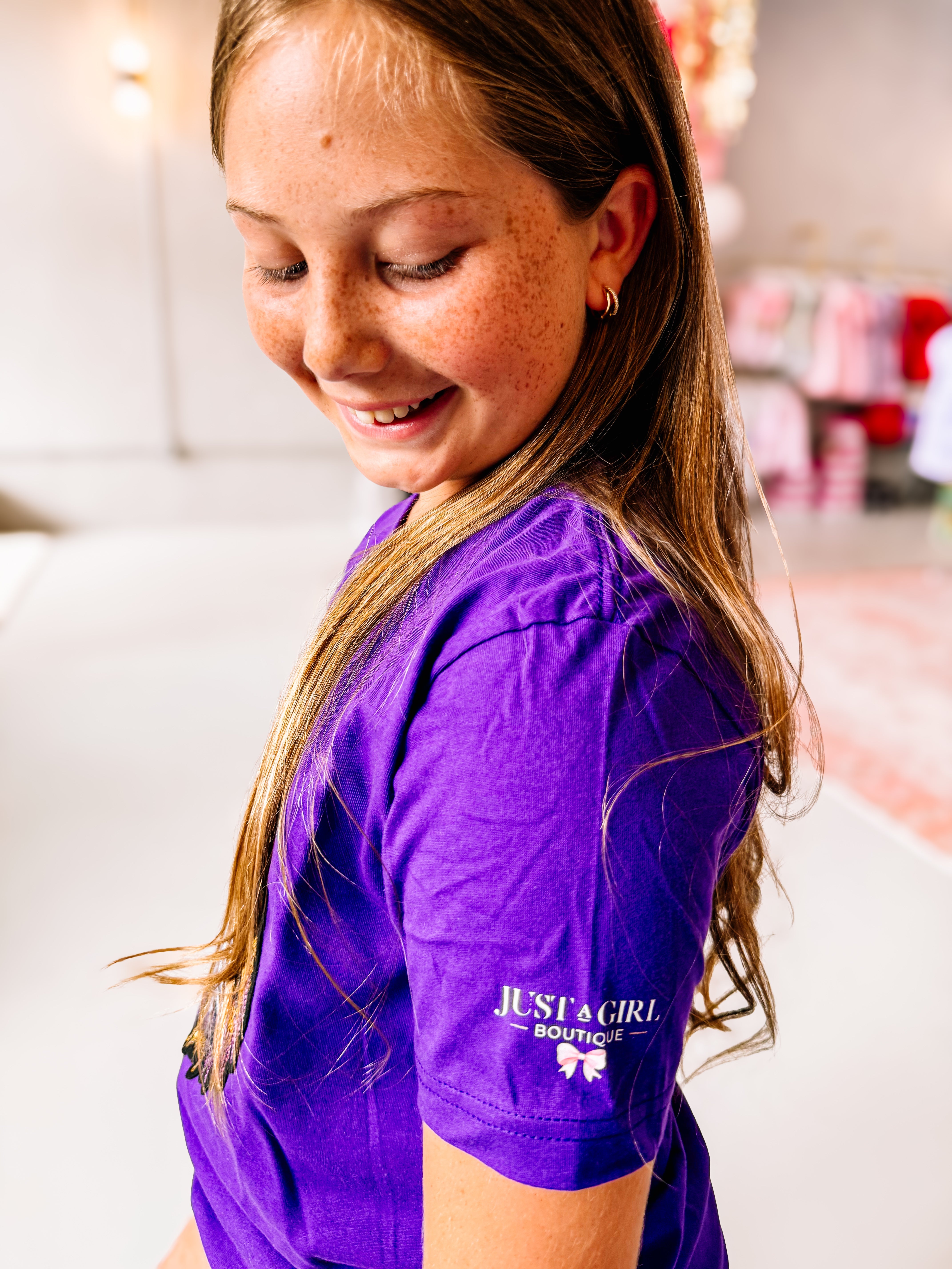 Girls Tiger Head Sequin Tee-Kids Clothing-Dear Me Southern Boutique, located in DeRidder, Louisiana