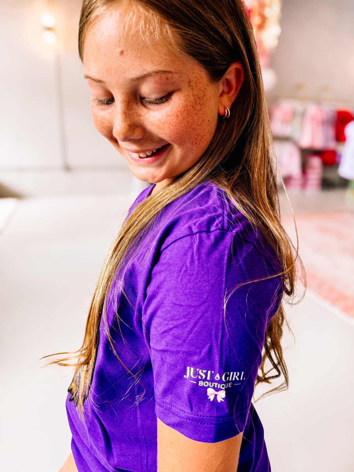 Girls Tiger Head Sequin Tee-Kids Clothing-Dear Me Southern Boutique, located in DeRidder, Louisiana