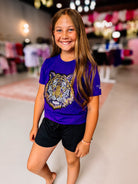 Girls Tiger Head Sequin Tee-Kids Clothing-Dear Me Southern Boutique, located in DeRidder, Louisiana