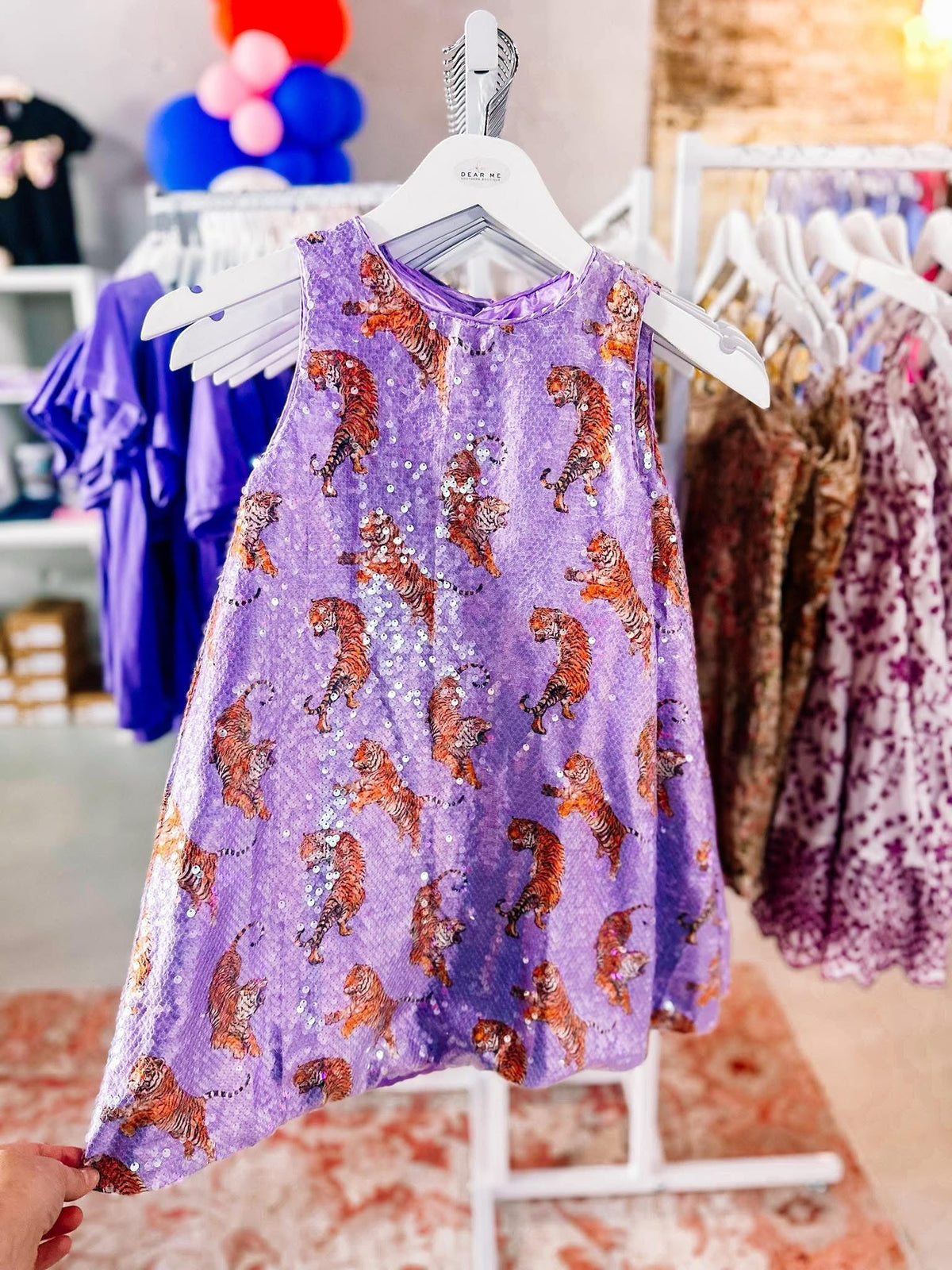 Girls Tiger Prance Sequin Dress-Kids Clothing-Dear Me Southern Boutique, located in DeRidder, Louisiana