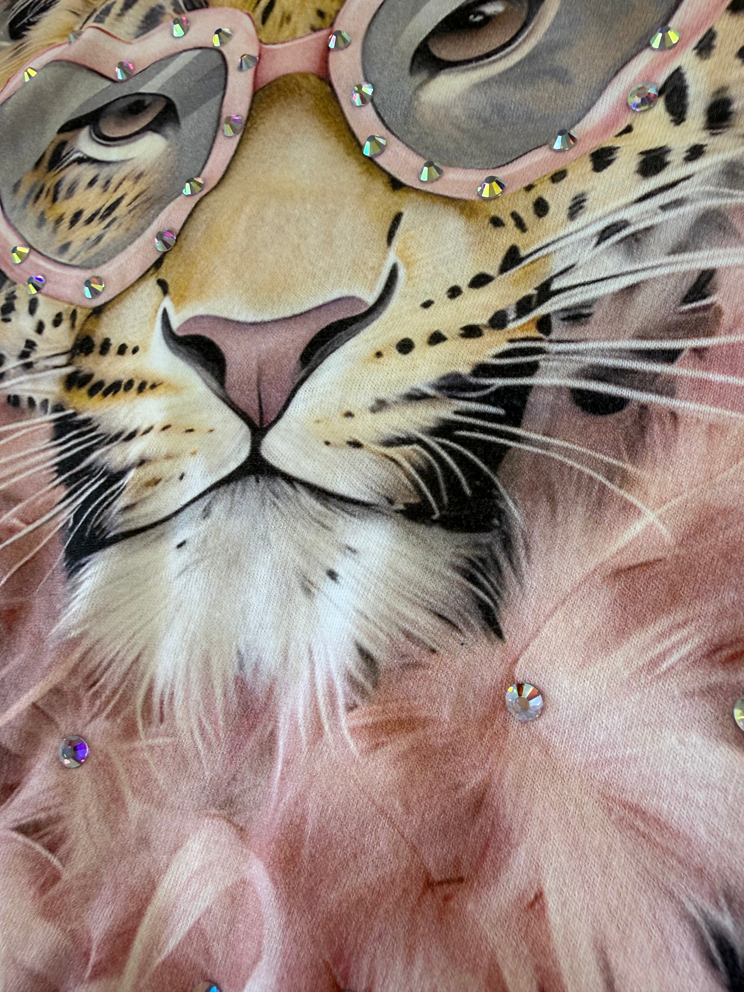 Glamour Purrfection Bougie Rhinestone Tee-Dear Me Southern Boutique, located in DeRidder, Louisiana