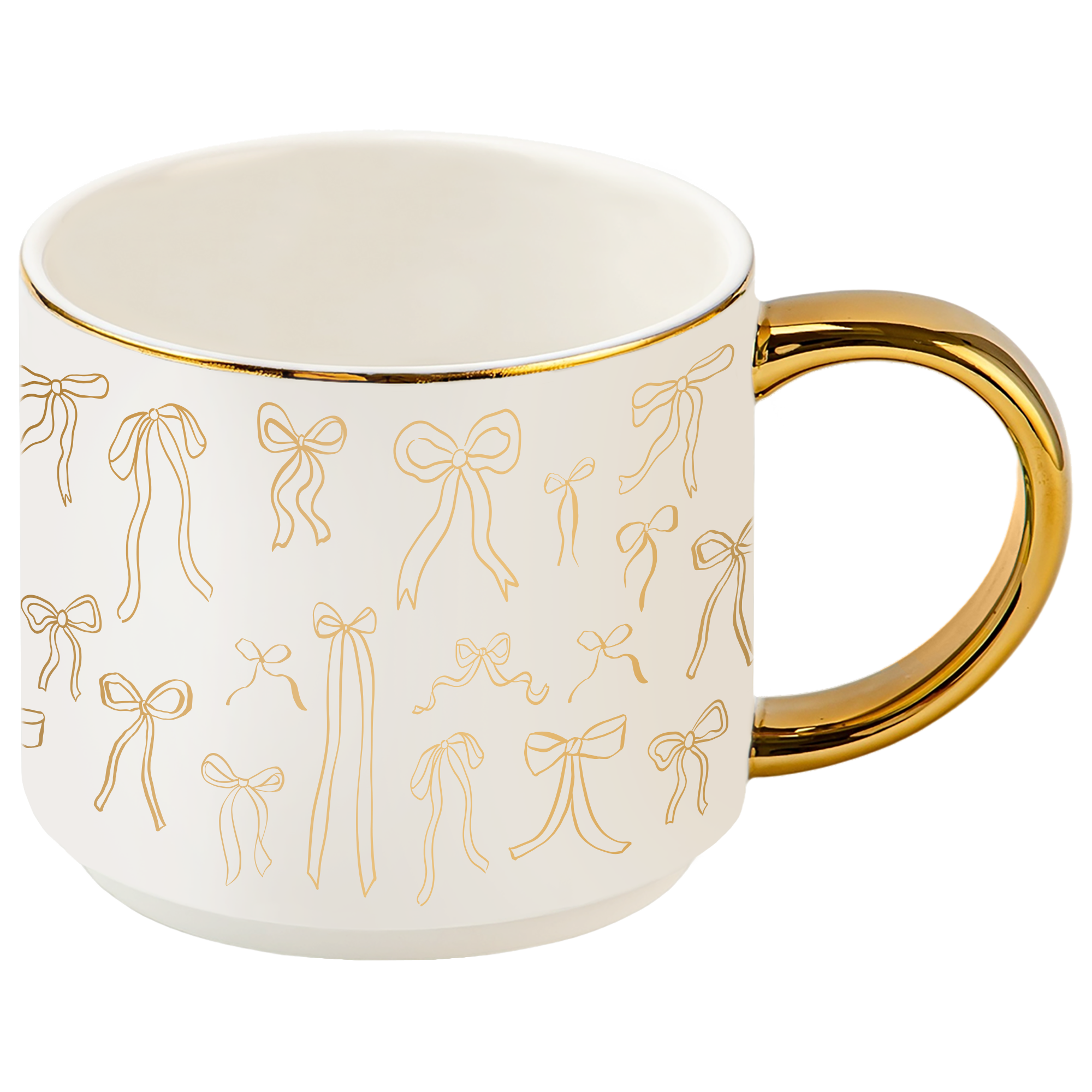 Gold Bows Coffee Mug-Coffee Mug-Dear Me Southern Boutique, located in DeRidder, Louisiana