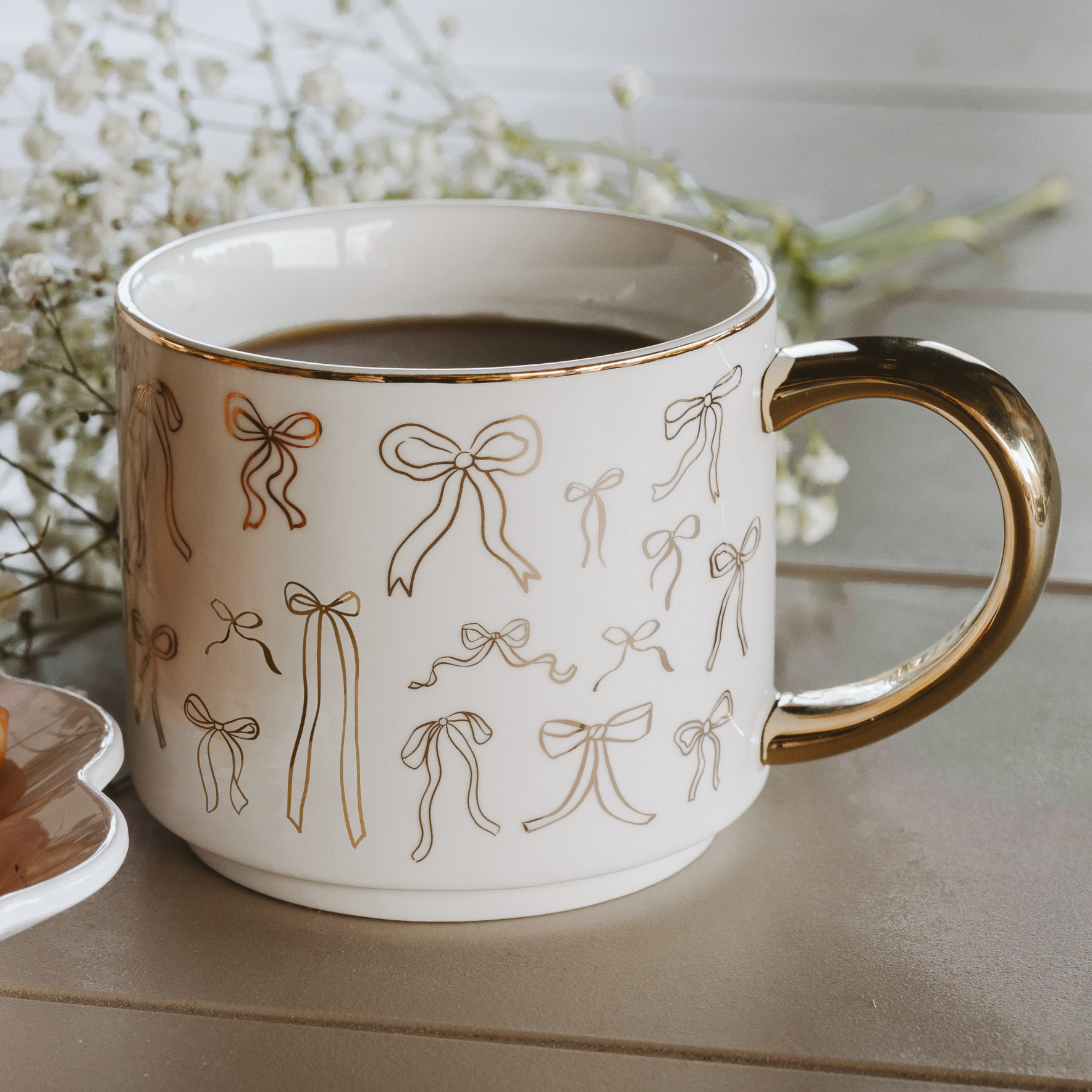 Gold Bows Coffee Mug-Coffee Mug-Dear Me Southern Boutique, located in DeRidder, Louisiana