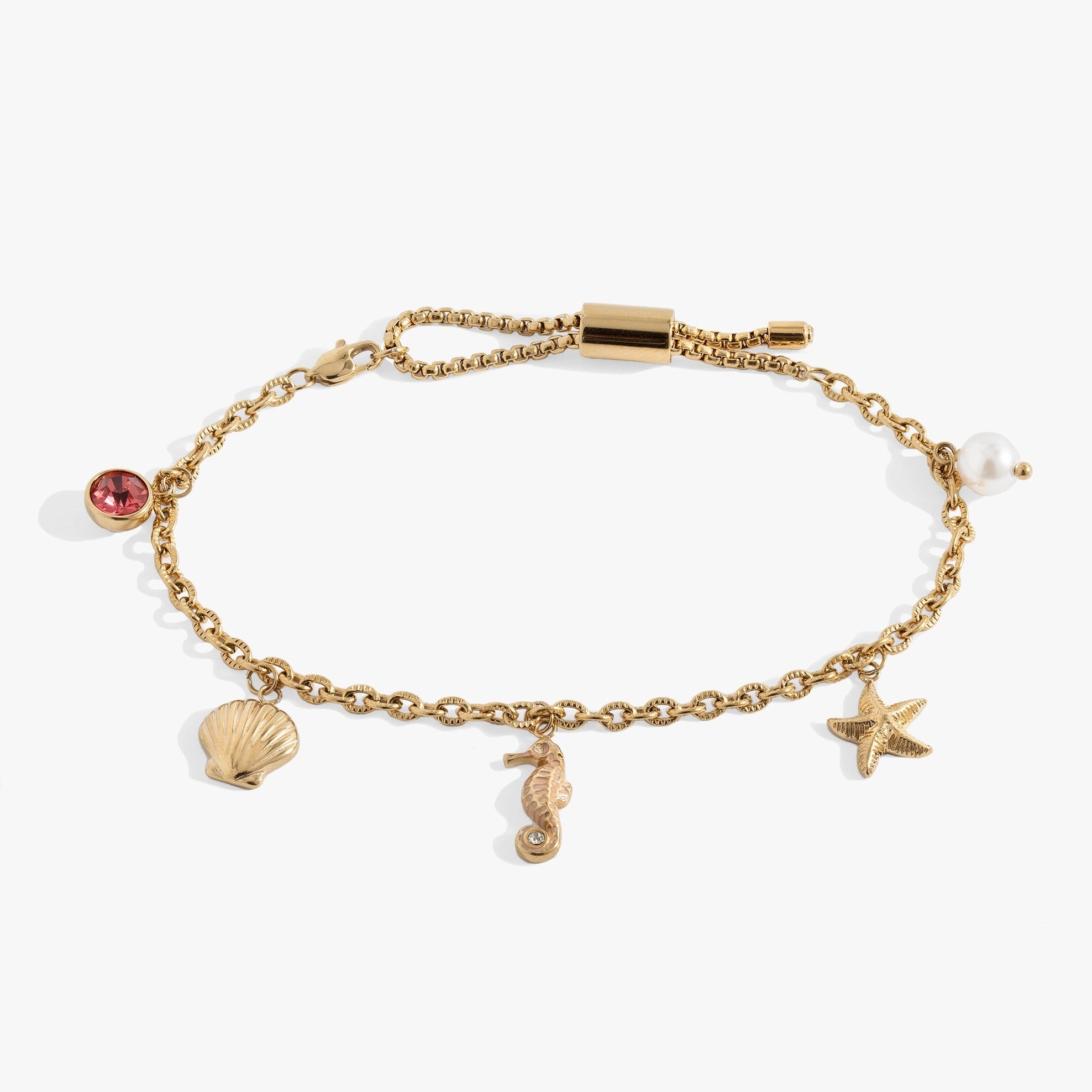 Gold Seaside Anklet-Jewelry-Dear Me Southern Boutique, located in DeRidder, Louisiana