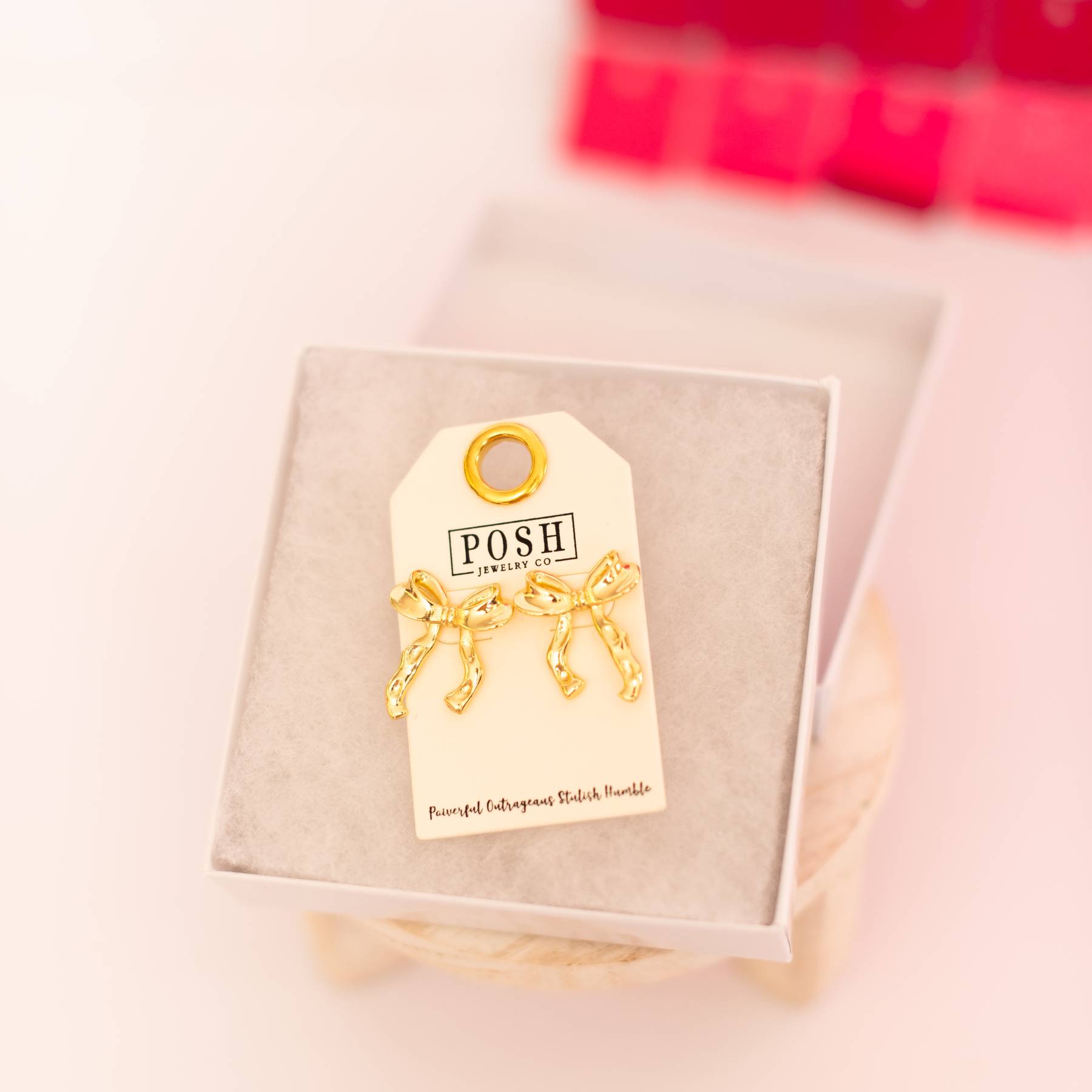 Golden Belle Bow Earrings-Earrings-Dear Me Southern Boutique, located in DeRidder, Louisiana