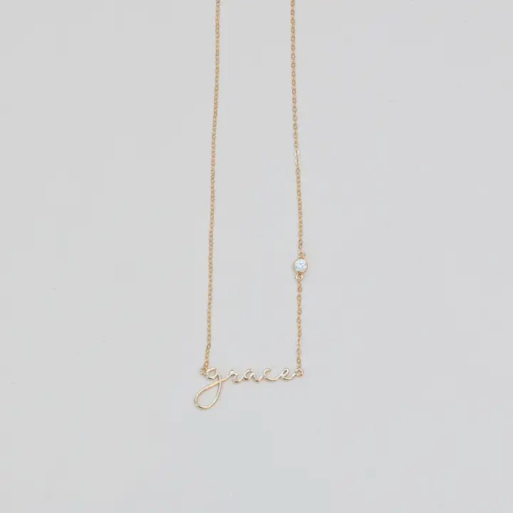 Golden Grace Necklace-Jewelry - Necklaces-Dear Me Southern Boutique, located in DeRidder, Louisiana